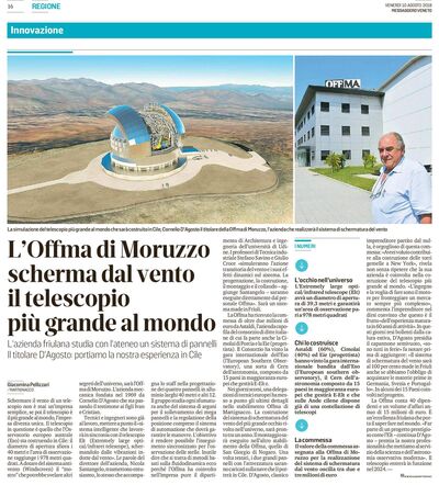 Messaggero Veneto OFFMA Wind Screen telescopio