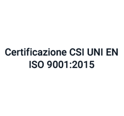 Certificazione ISO 9001:2015 Certificazione ISO 9001:2015
